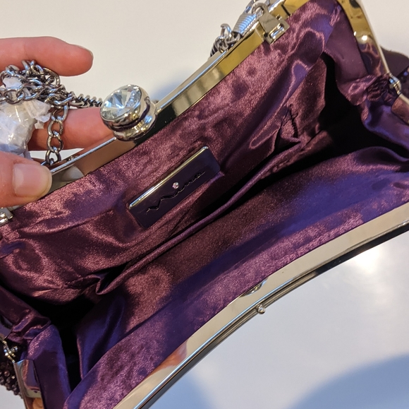 Nina Purple Sparkle Clutch - Picture 2 of 5